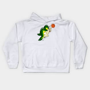 Butterfly at Basketball Sports Kids Hoodie